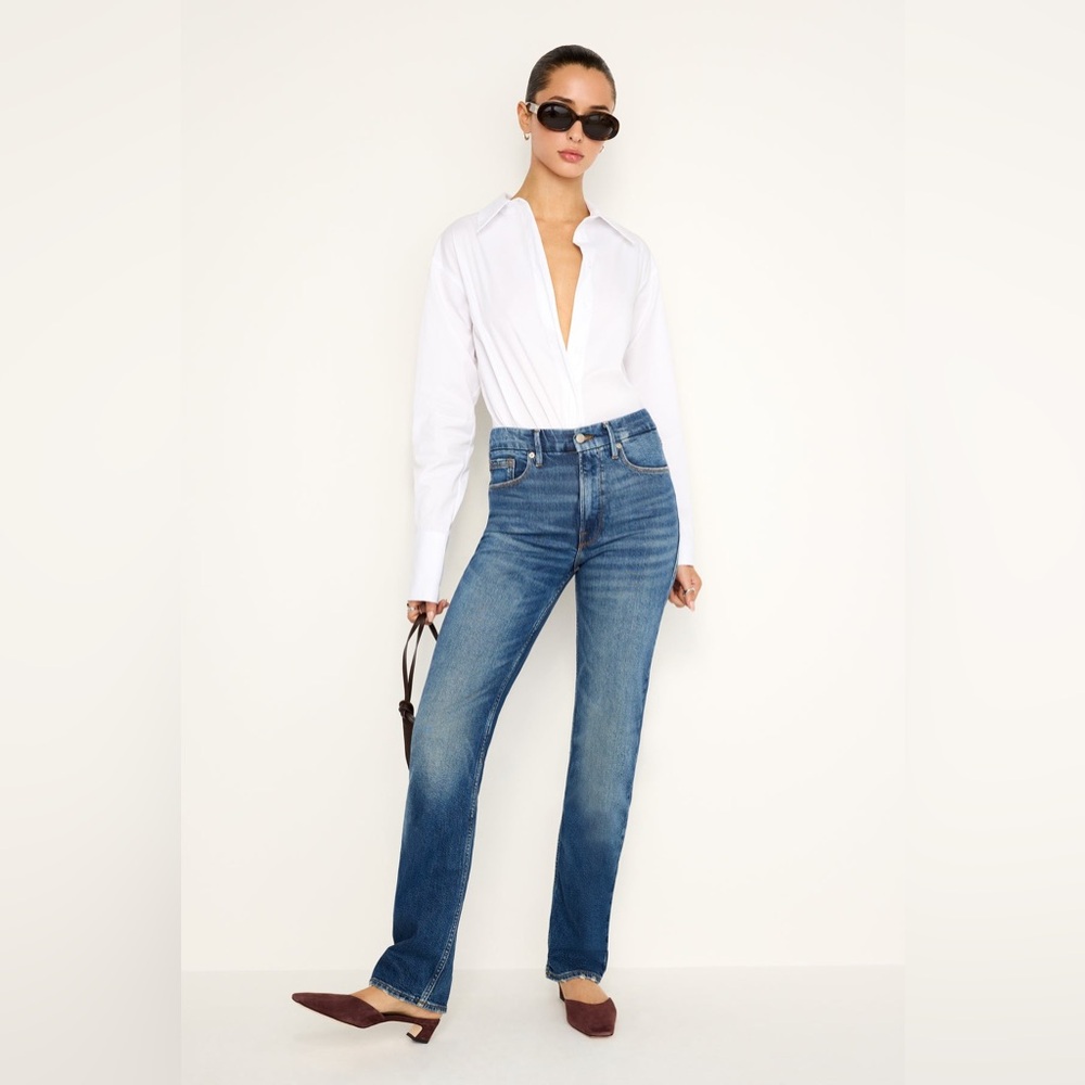 Good American Good Icon straight leg jeans